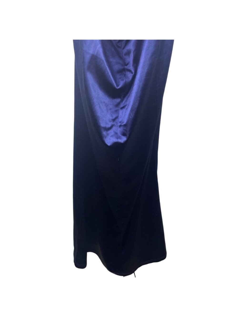 Hello Molly Angels in America Size 6 Navy Satin Cut Out Evening Gown Maxi Dress - Picture 12 of 15